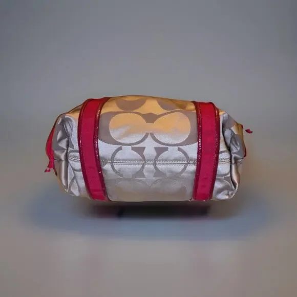 Coach Daisy Poppy Signature Red And Tan shoulder bag Y2K - Picture 7 of 16